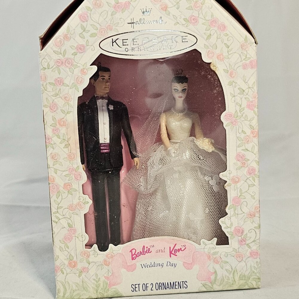 Hallmark Keepsake Barbie and Ken Wedding Day Ornament Set 1997 - NIB Retired